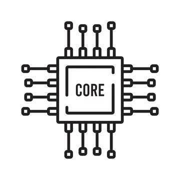 Chipset icon vector Stock Illustration