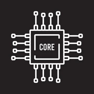Chipset icon vector Stock Illustration