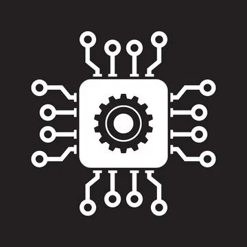 Chipset icon vector Stock Illustration