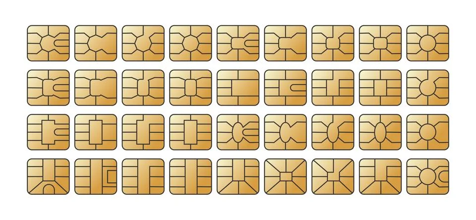 Chipset. Simple vector illustration for creative design Stock Illustration