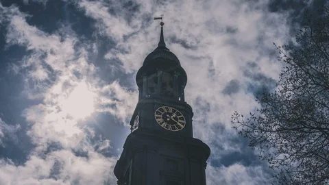 Chirch of St. Michaelis in Hamburg Stock Footage 87800258