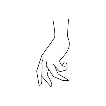 Chiromancy Chart of the Palms lines and ways. Vector line illustration Stock Illustration