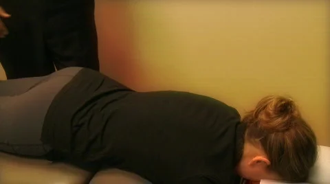 Chiropractic adjustment Stock Footage 877045