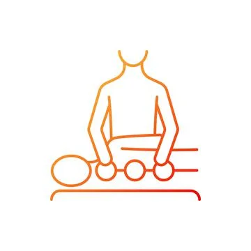 Chiropractic care gradient linear vector icon Stock Illustration
