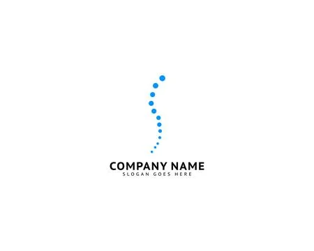 Chiropractic Concept Logo Design Template Stock Illustration