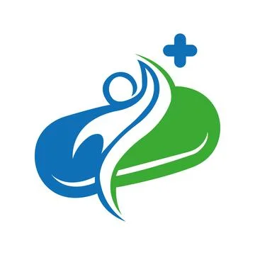 Chiropractic Logo Concept Vector Green Healthcare Logo Design With Human Life Sy Stock Illustration