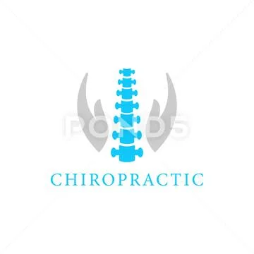 Chiropractic logo design inspiration Stock Illustration