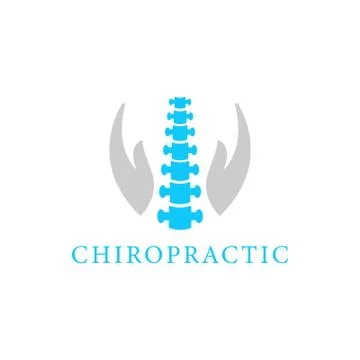 Chiropractic logo design inspiration Stock Illustration