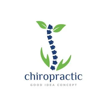 Chiropractic Logo Icon Design Vector Illustrazione stock