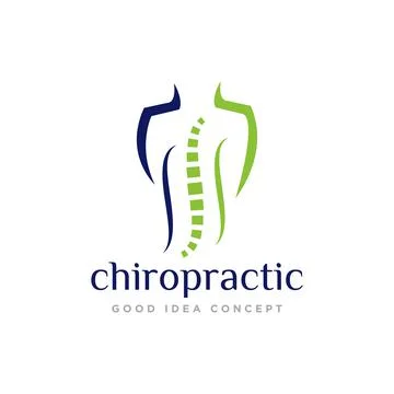 Chiropractic Logo Icon Design Vector Illustrazione stock
