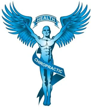Chiropractic symbol - blue 스톡 일러스트