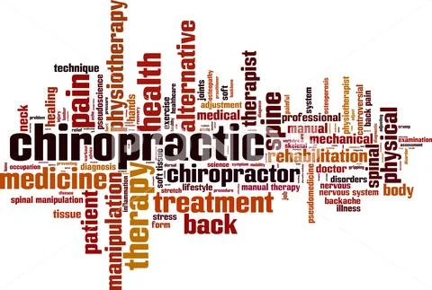 Chiropractic word cloud Stock Illustration