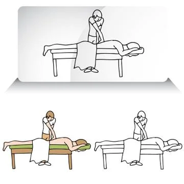 Chiropractor aligning spine Stock Illustration