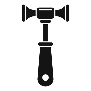 Chiropractor hammer icon, simple style Illustrazione stock