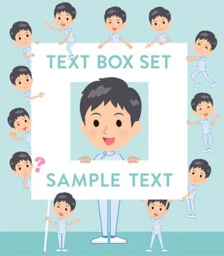 Chiropractor men text box Illustrazione stock