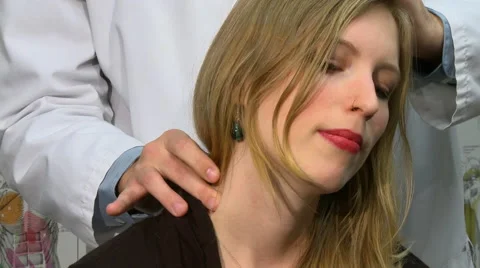 Chiropractor work on shoulder Stock Footage 62165231