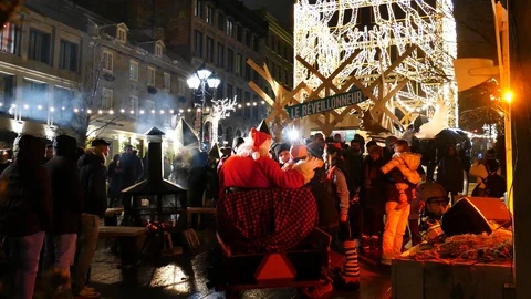 Chirstmas in the city Stock Footage 125554445