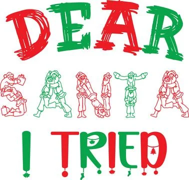 Chirstmas Typography Design. Stock Illustration