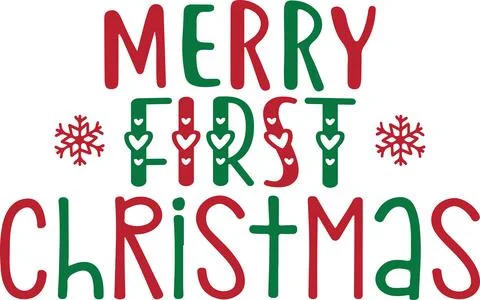 Chirstmas Typography Design. Stock Illustration