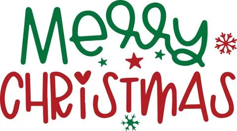 Chirstmas Typography Design. Stock Illustration