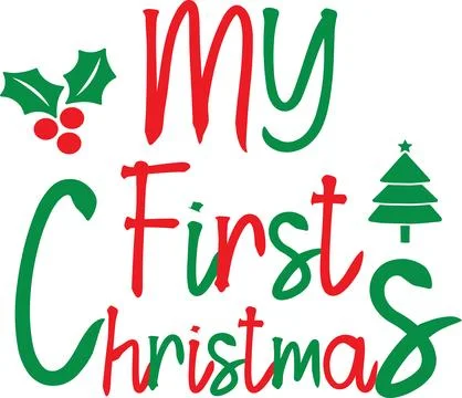 Chirstmas Typography Design. Stock Illustration