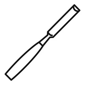 Chisel carpenter icon, outline style イラスト素材