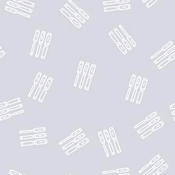Chisel carpenter tools line seamless pattern Stock Illustration