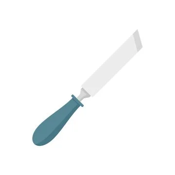 Chisel craft icon flat isolated Stock Illustration