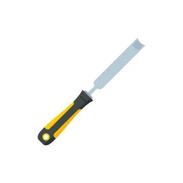 Chisel equipment icon flat isolated Stock Illustration