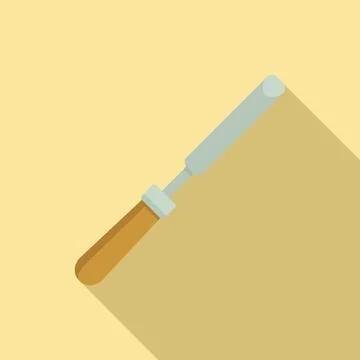 Chisel icon, flat style イラスト素材