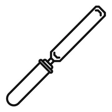 Chisel icon, outline style イラスト素材