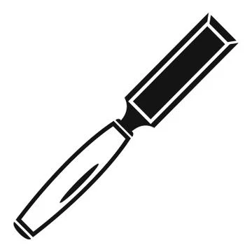 Chisel icon, simple style Illustrazione stock