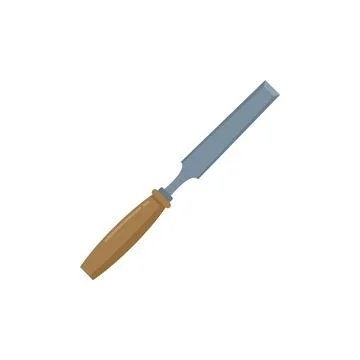 Chisel instrument icon flat isolated Stock Illustration