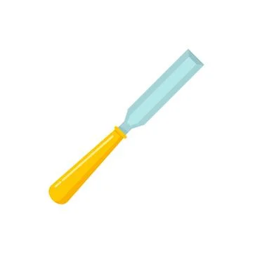 Chisel iron icon flat isolated Stock Illustration