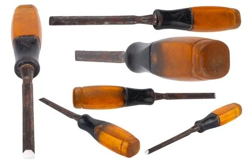 Chisel isolated on white background Stock Photos