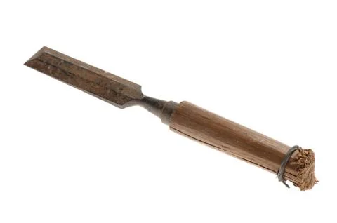 Chisel over white Stock Photos