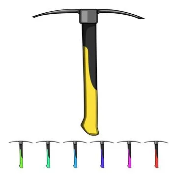 Chisel pickaxe cartoon vector graphic Stock Illustration
