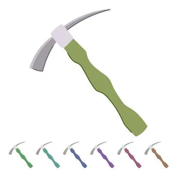 Chisel pickaxe vector cartoon graphic Stock Illustration