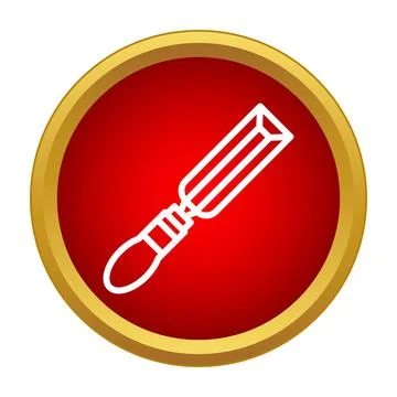 Chisel tool icon representing carpentry and woodworking Stock Illustration