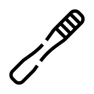 Chisel tool line icon for construction and work Stock Illustration