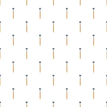 Chisel tool seamless pattern on white background Stock Illustration