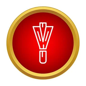 Chisel tool woodworking craft carving outline icon Stock Illustration