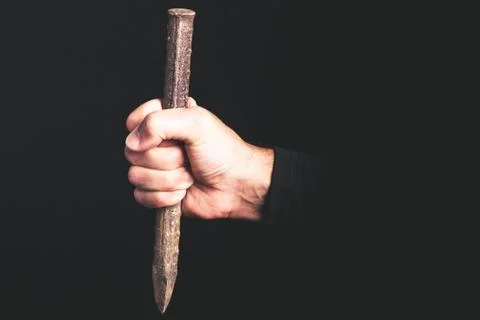 Chisel - tools in a man hand - maintenance service concept Stock Photos