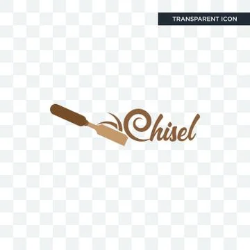 Chisel vector icon isolated on transparent background, chisel logo design Stock Illustration