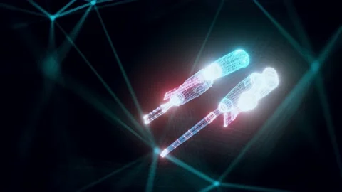 Chisels hologram Close up Stock Footage 155029458