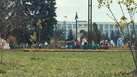 Chisinau park Stock Footage 88475819