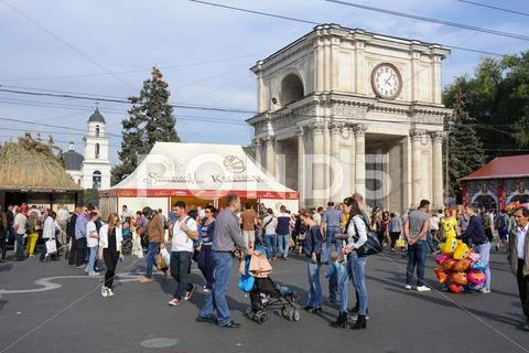 Chisinau, Republic of Moldova - October 1, 2016: Celebration National Wine Day Stock Photos