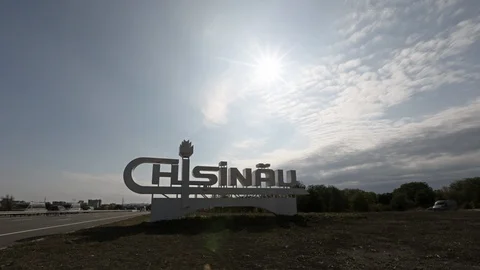 Chisinau Sign Time Lapse 스톡 동영상 101206121