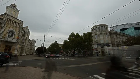 Chisinau Traffic Time Lapse Stock-Footage 101205375