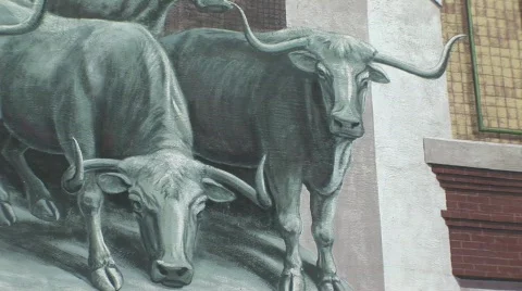 Chisolm trail mural Stock Footage 537425